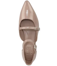 Naturalizer Harmony Leather Ankle Strap Mary Jane Ballet Flats