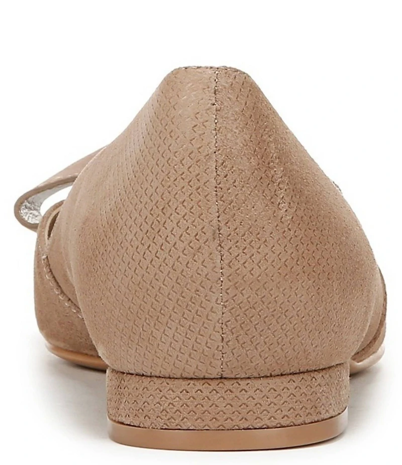 Naturalizer Havana Glossy Suede Bow Embellished Pointed Toe Dress Flats