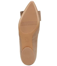 Naturalizer Havana Glossy Suede Bow Embellished Pointed Toe Dress Flats