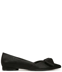 Naturalizer Havana Glossy Suede Bow Embellished Pointed Toe Dress Flats
