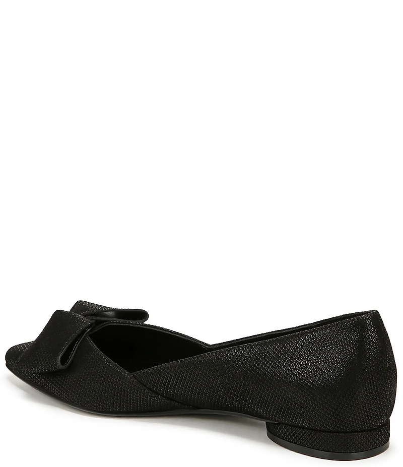 Naturalizer Havana Glossy Suede Bow Embellished Pointed Toe Dress Flats