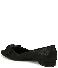 Naturalizer Havana Glossy Suede Bow Embellished Pointed Toe Dress Flats