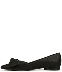 Naturalizer Havana Glossy Suede Bow Embellished Pointed Toe Dress Flats