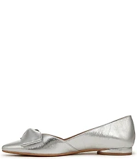 Naturalizer Havana Metallic Leather Bow Embellished Pointed Toe Dress Flats