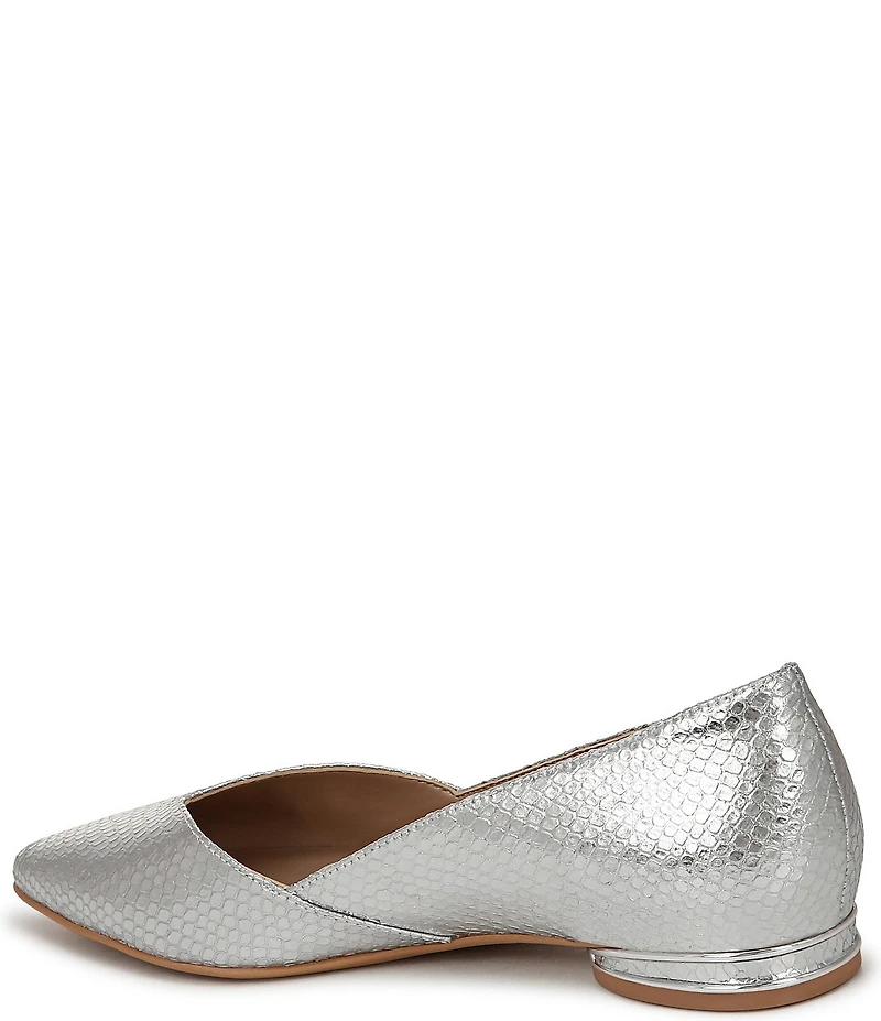 Naturalizer Havana Snake Embossed Metallic Pointed Toe Dress Flats
