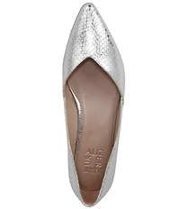 Naturalizer Havana Snake Embossed Metallic Pointed Toe Dress Flats