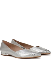 Naturalizer Havana Snake Embossed Metallic Pointed Toe Dress Flats