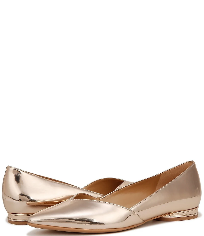 Naturalizer Havana Patent Mirror Metallic Pointed Toe Dress Flats