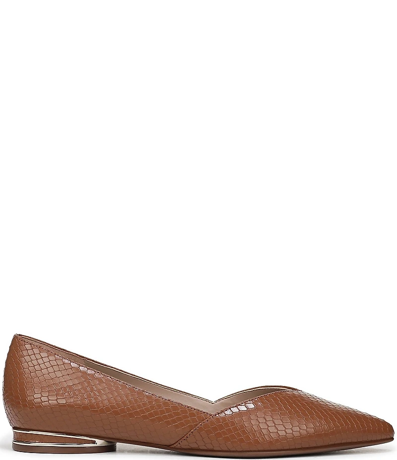 Naturalizer Havana Snake Embossed Leather Pointed Toe Dress Flats