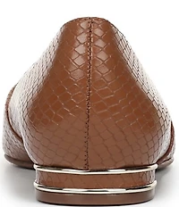 Naturalizer Havana Snake Embossed Leather Pointed Toe Dress Flats