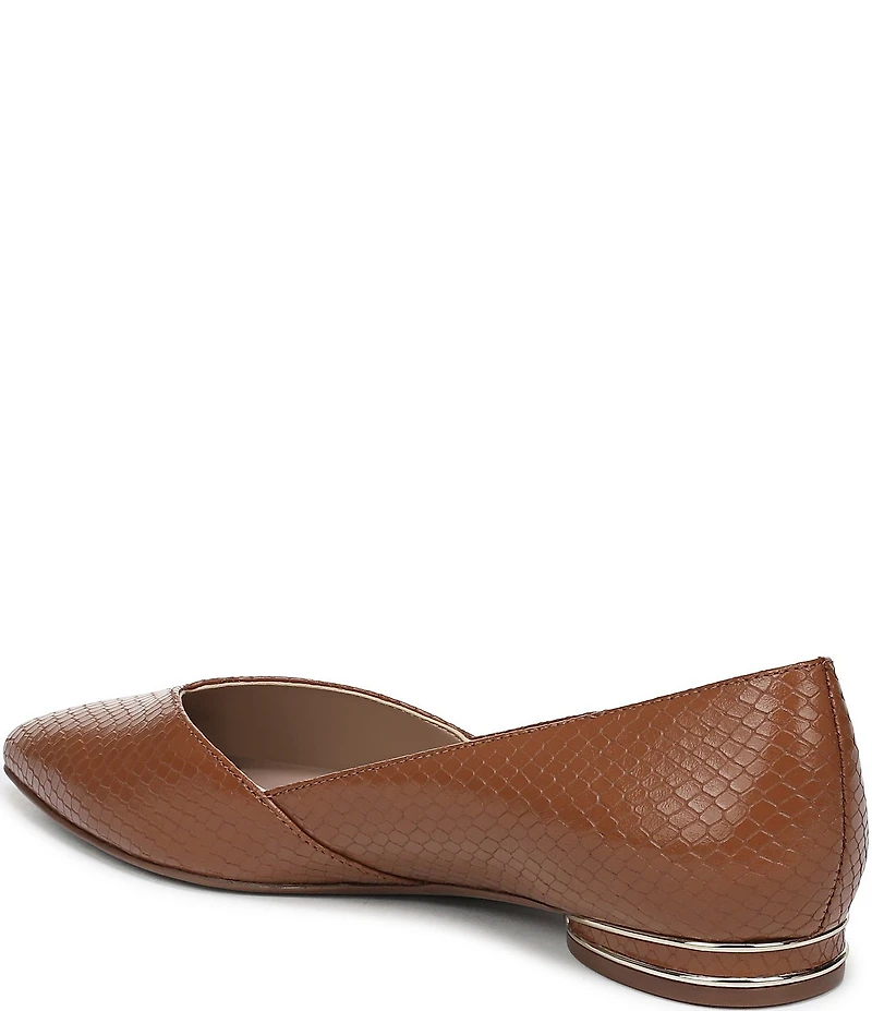 Naturalizer Havana Snake Embossed Leather Pointed Toe Dress Flats