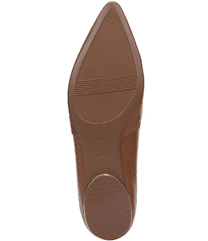Naturalizer Havana Snake Embossed Leather Pointed Toe Dress Flats