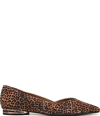 Naturalizer Havana Suede Leopard Print Pointed Toe Flats