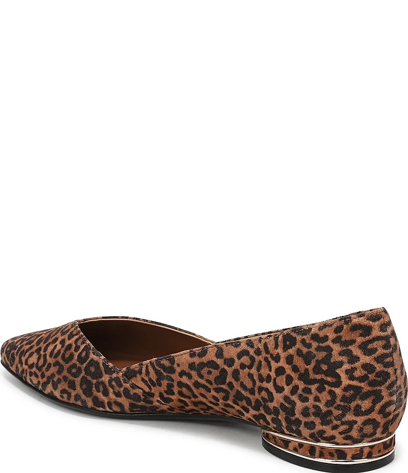 Naturalizer Havana Suede Leopard Print Pointed Toe Flats