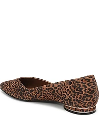 Naturalizer Havana Suede Leopard Print Pointed Toe Flats