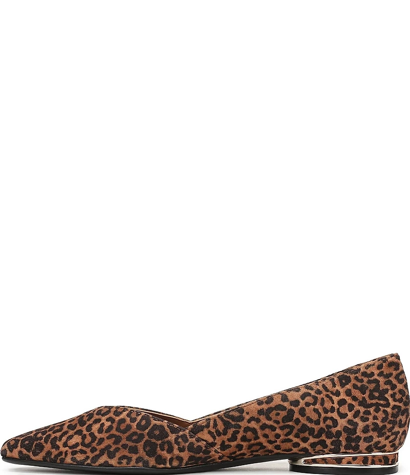 Naturalizer Havana Suede Leopard Print Pointed Toe Flats