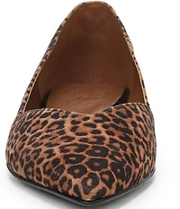Naturalizer Havana Suede Leopard Print Pointed Toe Flats