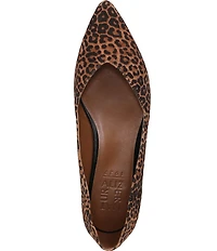 Naturalizer Havana Suede Leopard Print Pointed Toe Flats