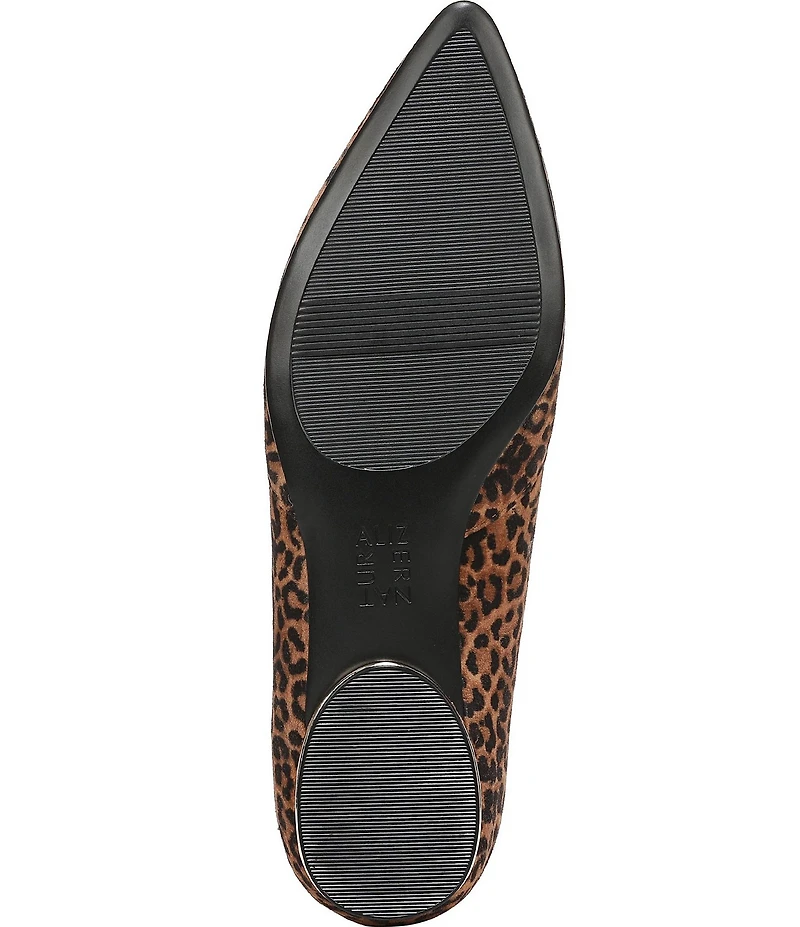 Naturalizer Havana Suede Leopard Print Pointed Toe Flats