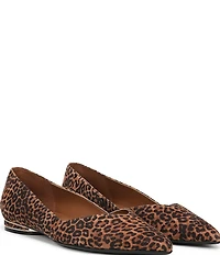 Naturalizer Havana Suede Leopard Print Pointed Toe Flats