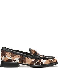 Naturalizer 27 EDIT Haven Calf Hair Cow Print Penny Loafers