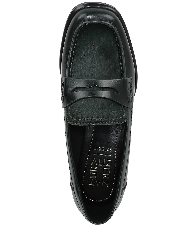 Naturalizer 27 EDIT Haven Leather and Calf Hair Penny Loafers