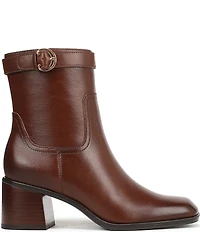 Naturalizer Icy Leather Buckle Hardware Strap Ankle Booties