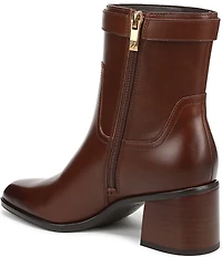 Naturalizer Icy Leather Buckle Hardware Strap Ankle Booties