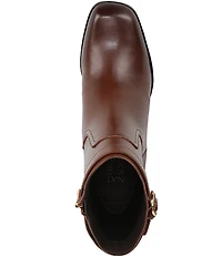 Naturalizer Icy Leather Buckle Hardware Strap Ankle Booties