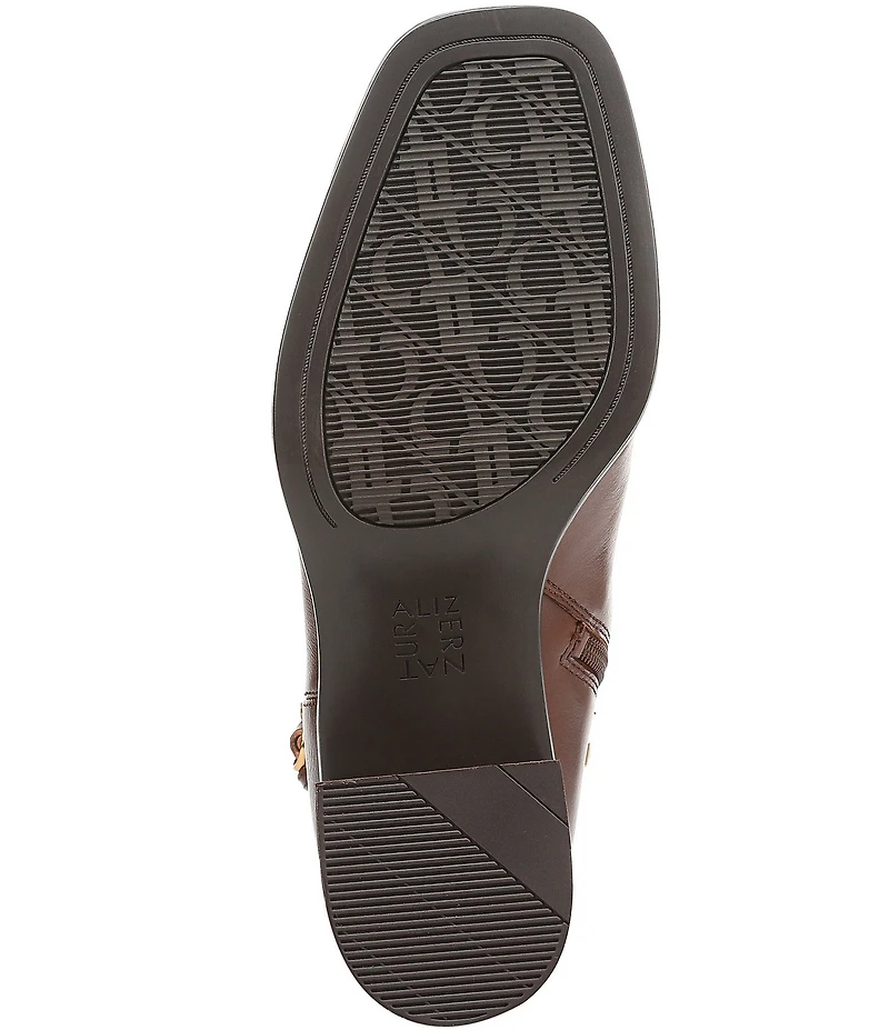 Naturalizer Icy Leather Buckle Hardware Strap Ankle Booties