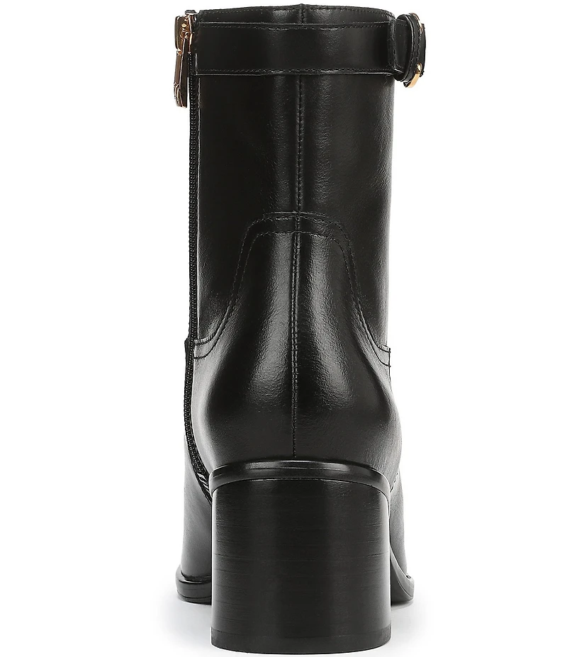 Naturalizer Icy Leather Buckle Hardware Strap Ankle Booties