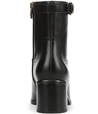 Naturalizer Icy Leather Buckle Hardware Strap Ankle Booties