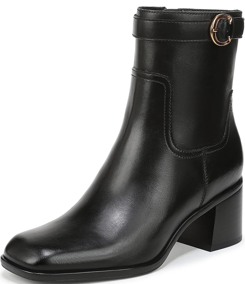 Naturalizer Icy Leather Buckle Hardware Strap Ankle Booties