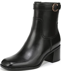 Naturalizer Icy Leather Buckle Hardware Strap Ankle Booties