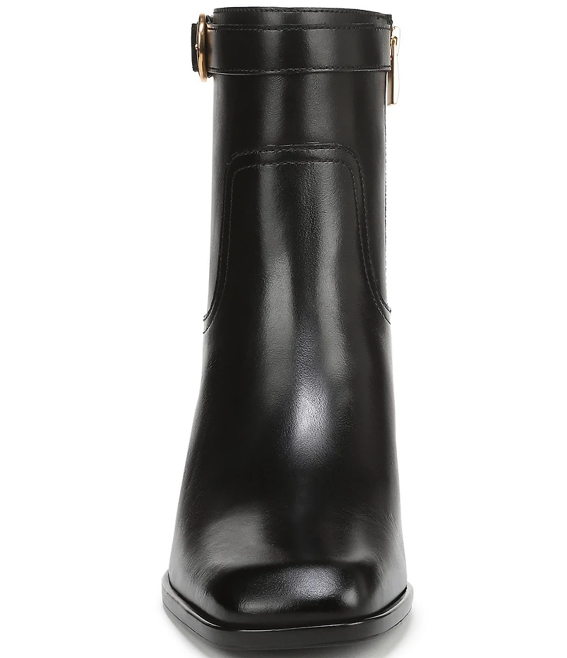 Naturalizer Icy Leather Buckle Hardware Strap Ankle Booties