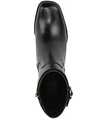 Naturalizer Icy Leather Buckle Hardware Strap Ankle Booties