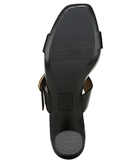 Naturalizer Ida Leather Buckle Hardware Dress Slide Sandals