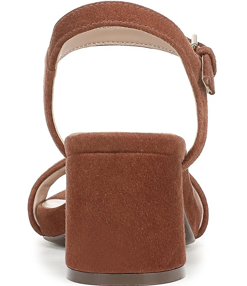 Naturalizer Izzy Suede Ankle Strap Block Heel Dress Sandals