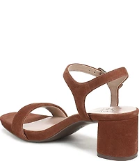Naturalizer Izzy Suede Ankle Strap Block Heel Dress Sandals