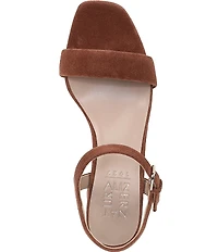 Naturalizer Izzy Suede Ankle Strap Block Heel Dress Sandals