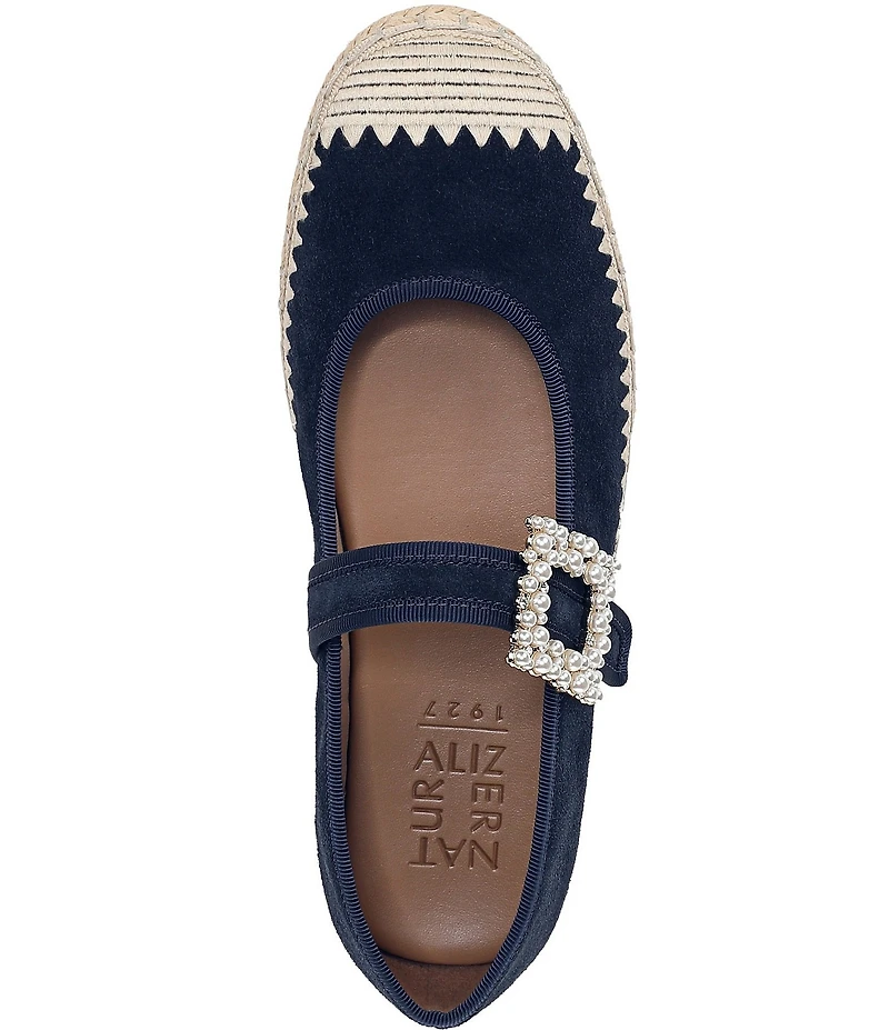 Naturalizer Java Suede Mary Jane Espadrille Flats