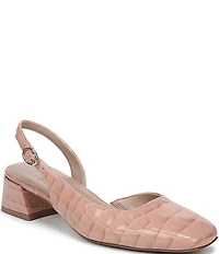 Naturalizer Jayla Croco Embossed Patent Leather d'Orsay Slingback Pumps