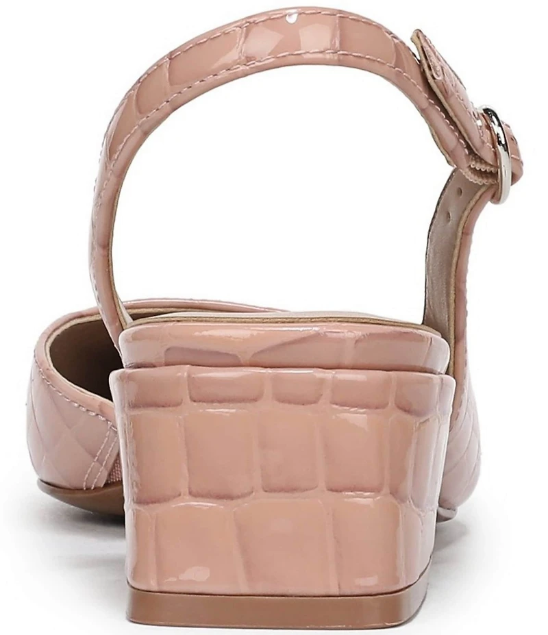 Naturalizer Jayla Croco Embossed Patent Leather d'Orsay Slingback Pumps