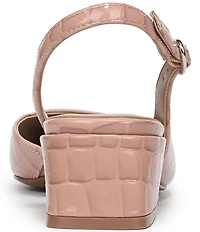 Naturalizer Jayla Croco Embossed Patent Leather d'Orsay Slingback Pumps