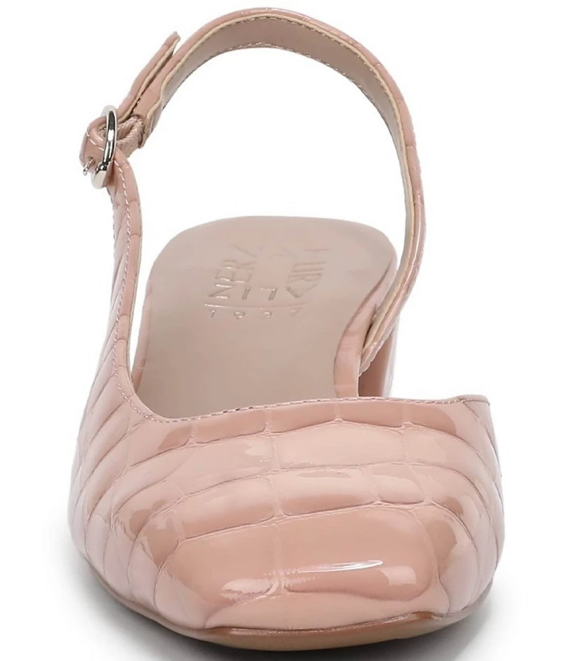 Naturalizer Jayla Croco Embossed Patent Leather d'Orsay Slingback Pumps