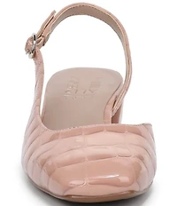 Naturalizer Jayla Croco Embossed Patent Leather d'Orsay Slingback Pumps