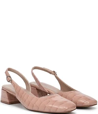 Naturalizer Jayla Croco Embossed Patent Leather d'Orsay Slingback Pumps