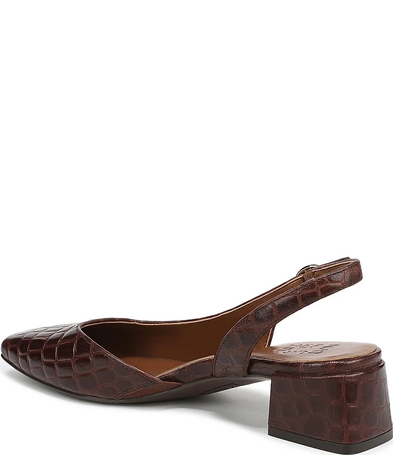 Naturalizer Jayla Croco Embossed Leather d'Orsay Slingback Dress Pumps