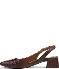 Naturalizer Jayla Croco Embossed Leather d'Orsay Slingback Dress Pumps