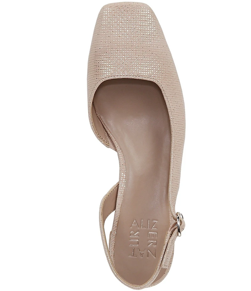 Naturalizer Jayla Metallic Leather Slingback Pumps